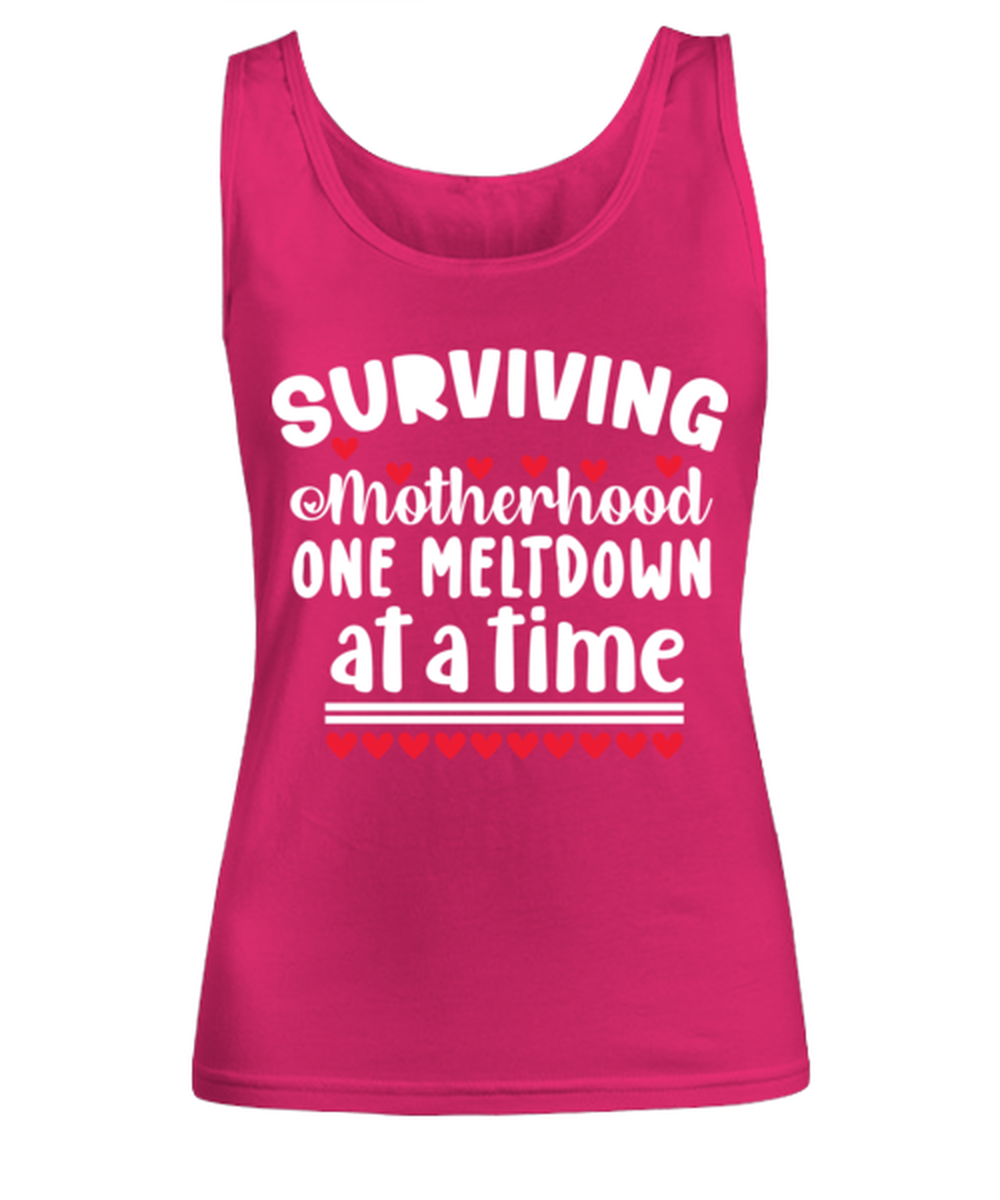 Surviving Motherhood one meltdown at a time, heliconia Women's Tank Top. Model 60045