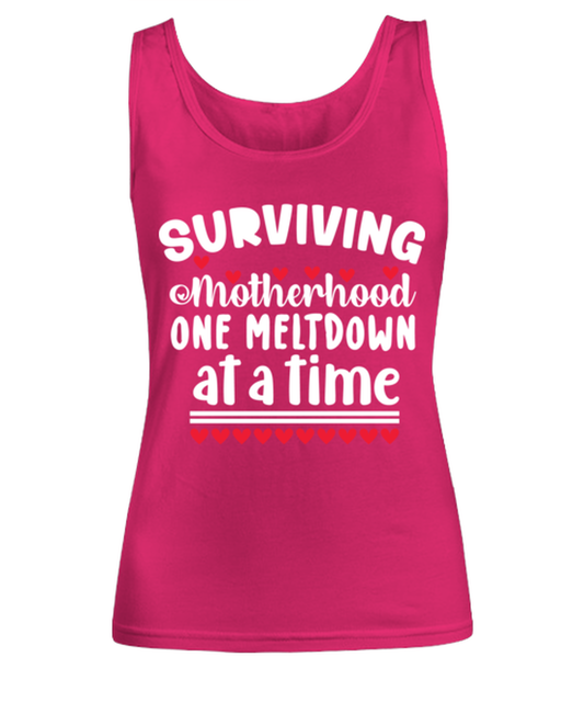 Surviving Motherhood one meltdown at a time, heliconia Women's Tank Top. Model 60045