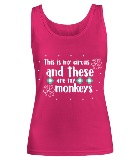 This is my circus and these are my monkeys, heliconia Women's Tank Top. Model 60045