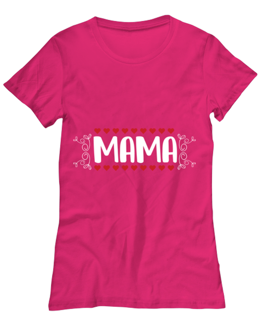 MAMA, heliconia Women's Tee. Model 60045