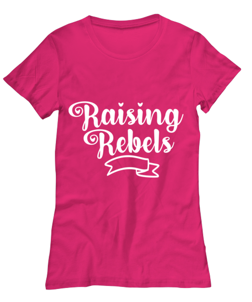 Raising Rebels, heliconia Women's Tee. Model 60045