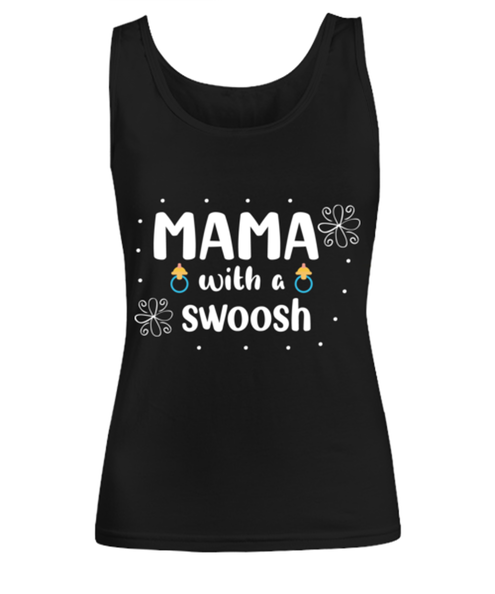Mama with a swoosh, black Women's Tank Top. Model 60045