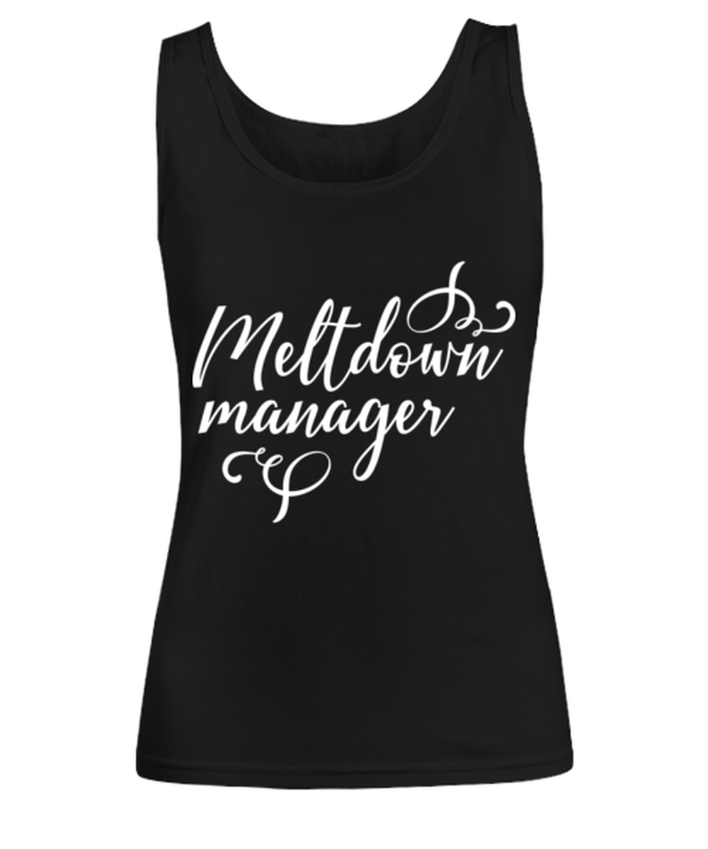 Meltdown manager, black Women's Tee. Model 60045