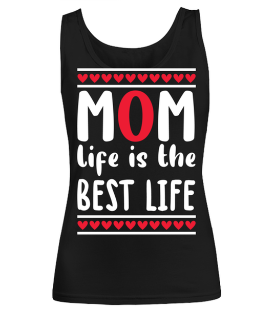 Mom life is the best life, black Women's Tee. Model 60045