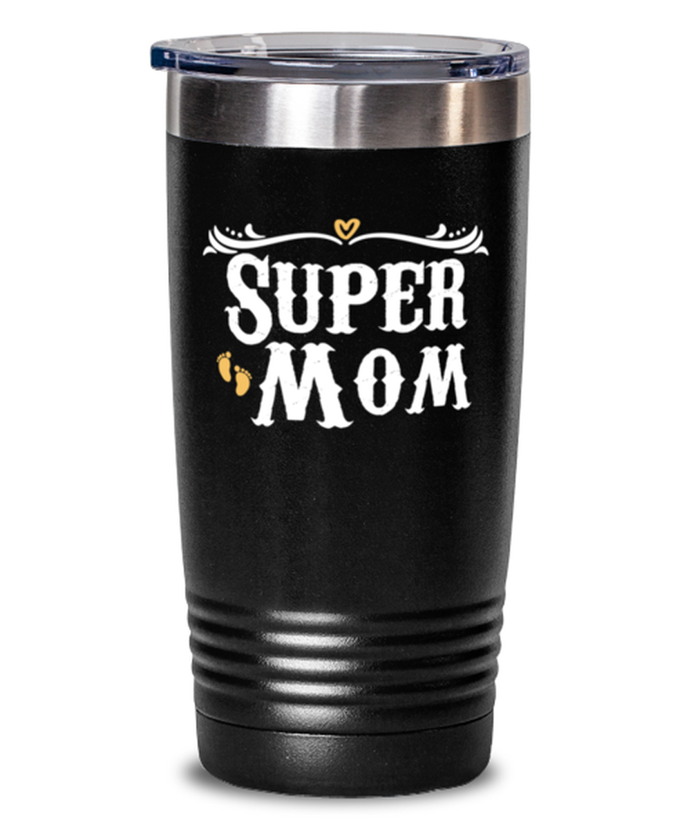Super Mom, black Tumbler 20oz. Model 60046