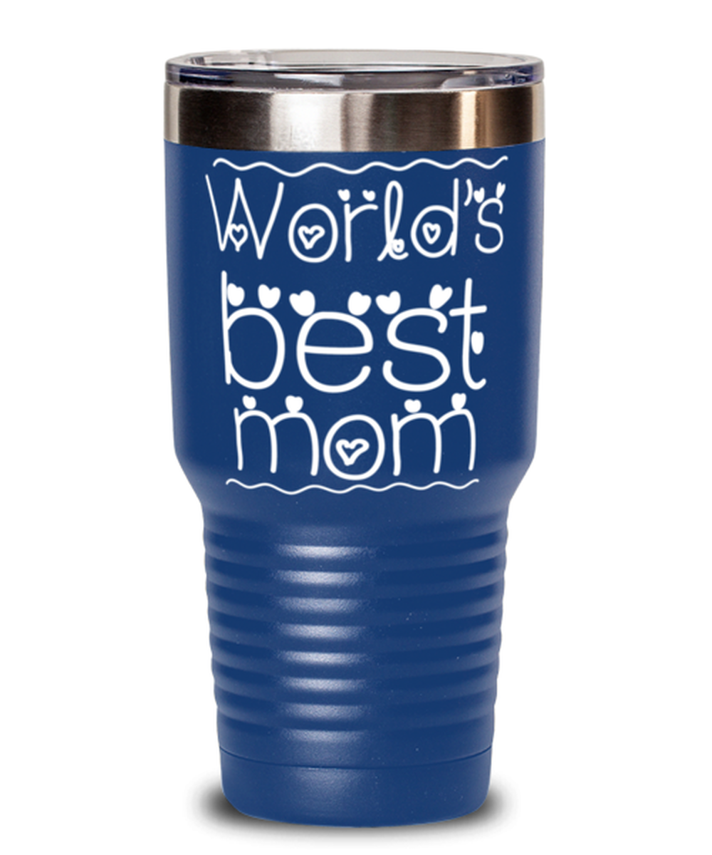 Worlds best mom, blue Tumbler 30oz. Model 60046