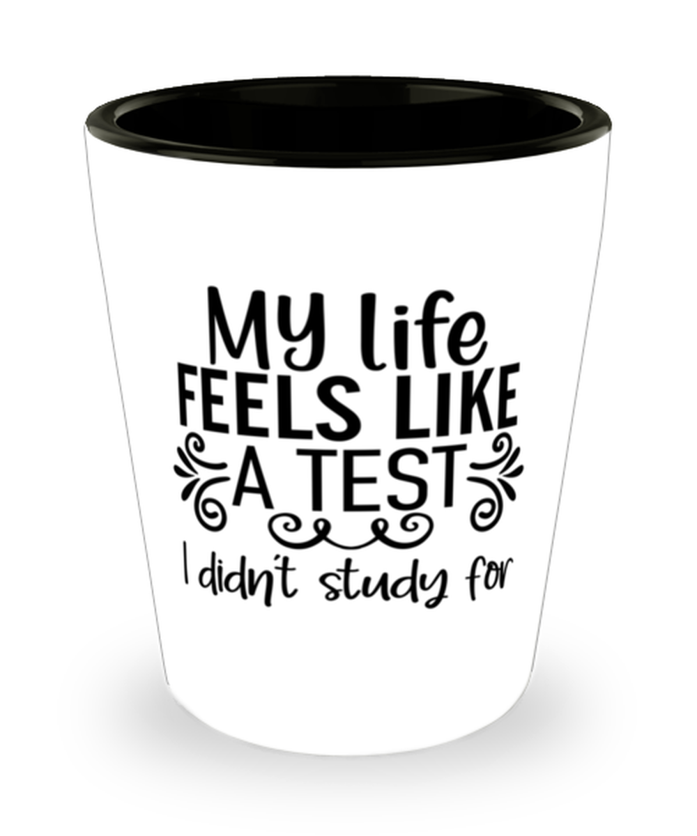 My Life Feels Like A Test I Didn't Study For,  Shotglass 1.5 Oz. Model 60050
