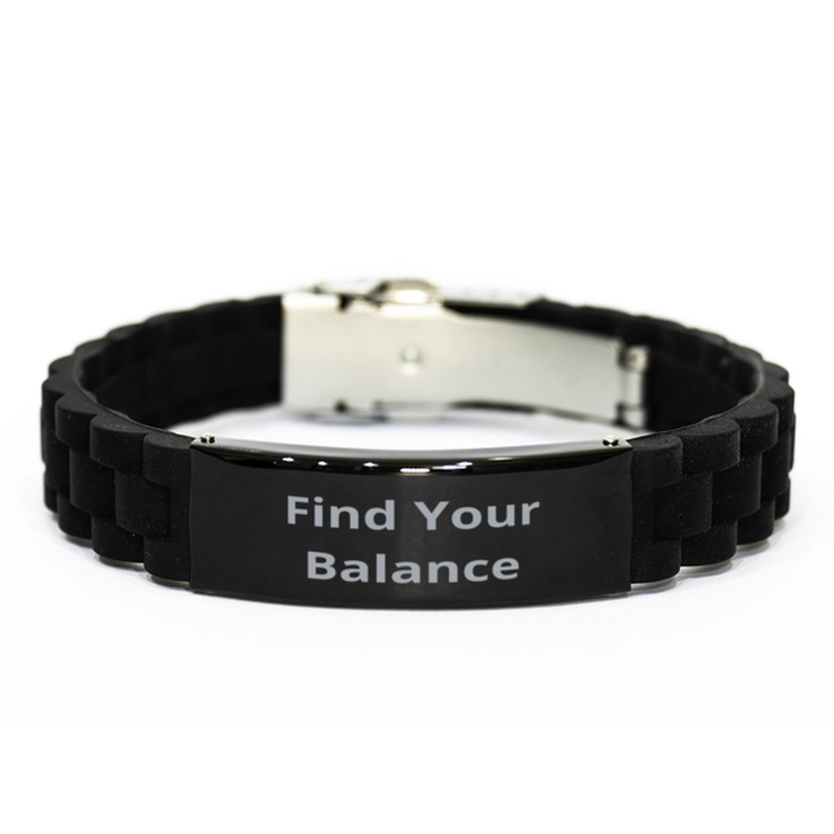 Find Your Balance,  Black Glidelock Clasp Bracelet. Model 60054