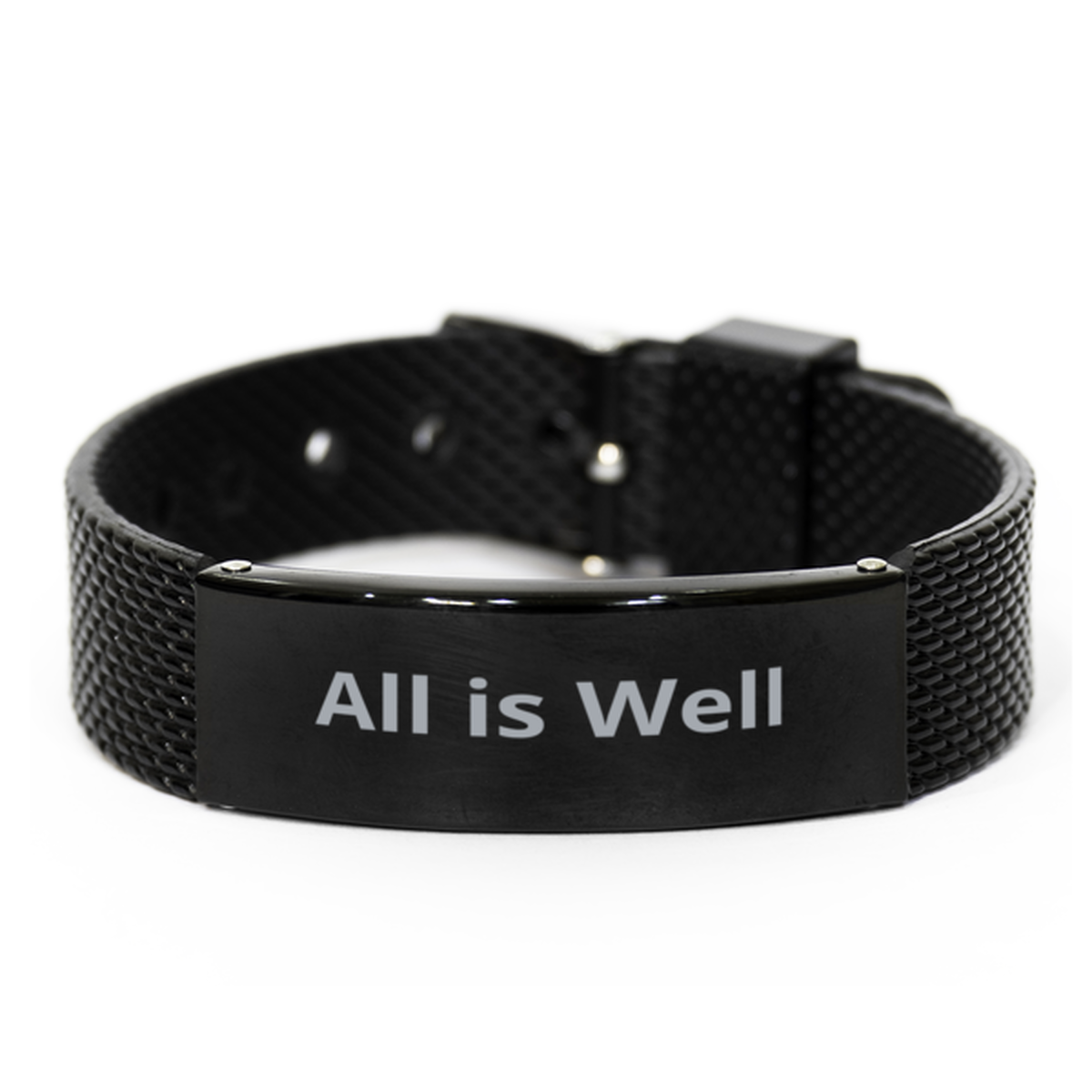 All is Well,  Black Shark Mesh Bracelet. Model 60054