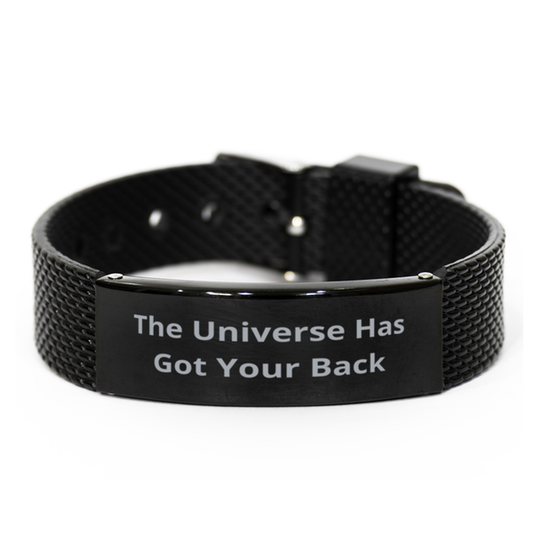 The Universe Has Got Your Back,  Black Shark Mesh Bracelet. Model 60054