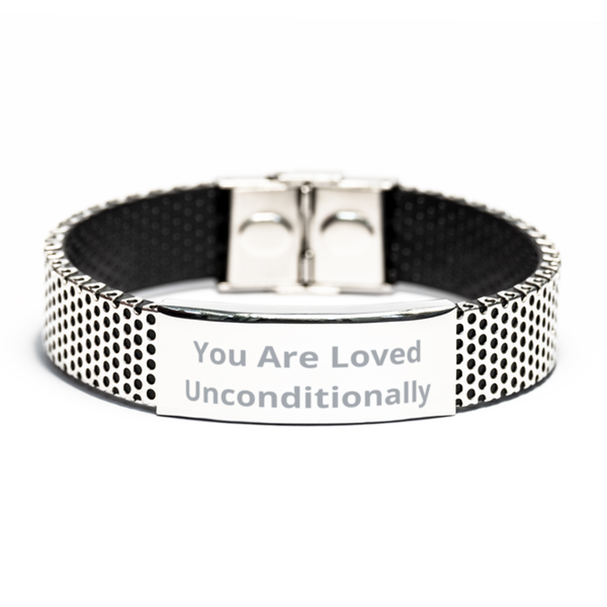 You Are Loved Unconditionally,  Stainless Steel Bracelet. Model 60054