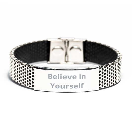 Believe in Yourself,  Stainless Steel Bracelet. Model 60054