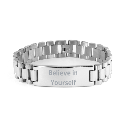 Believe in Yourself,  Ladder Stainless Steel Bracelet. Model 60054