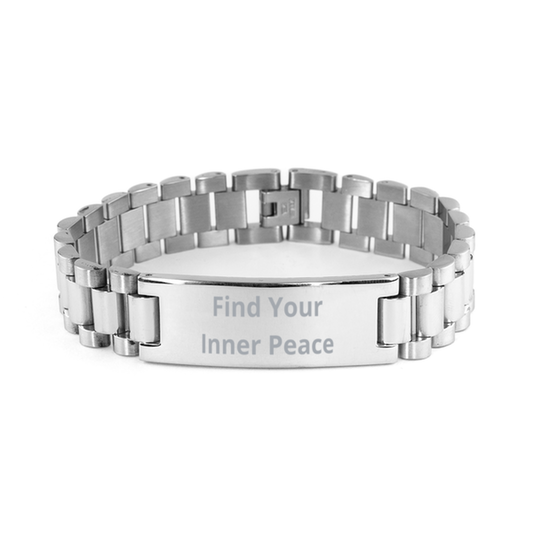 Find Your Inner Peace,  Ladder Stainless Steel Bracelet. Model 60054
