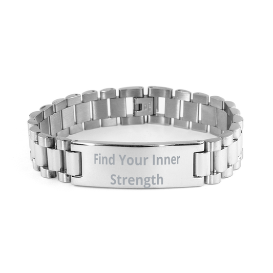 Find Your Inner Strength,  Ladder Stainless Steel Bracelet. Model 60054