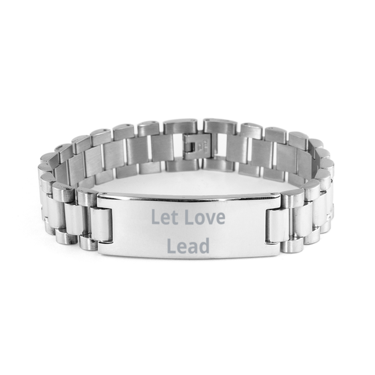 Let Love Lead,  Ladder Stainless Steel Bracelet. Model 60054