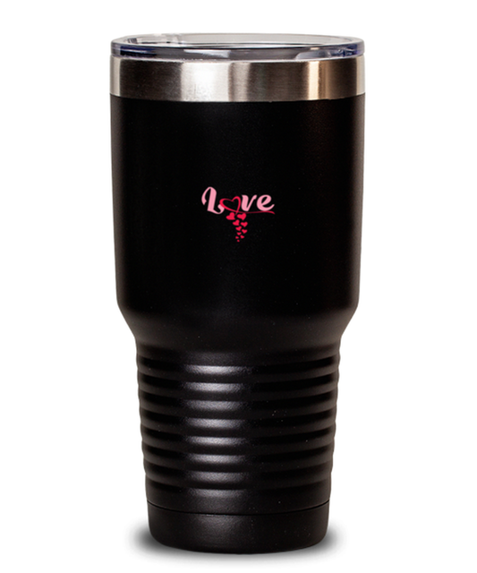 Love Balck Tumblr, black Tumbler 30oz. Model 60055