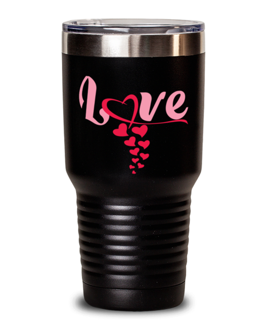 Love Black Mug, black Tumbler 30oz. Model 60055