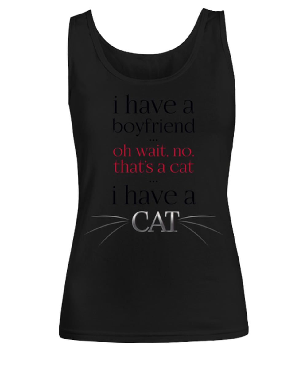 I have a boyfriend, black Women's Tank Top. Model 60056