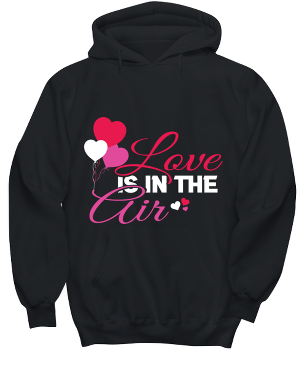 Love is in he air , black hoodie. Model 60056