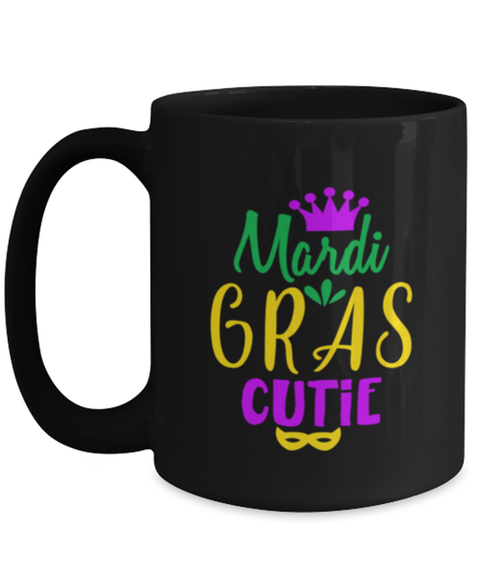 Mardi Gras Cutie, black Coffee Mug, Coffee Cup 15oz. Model 60059