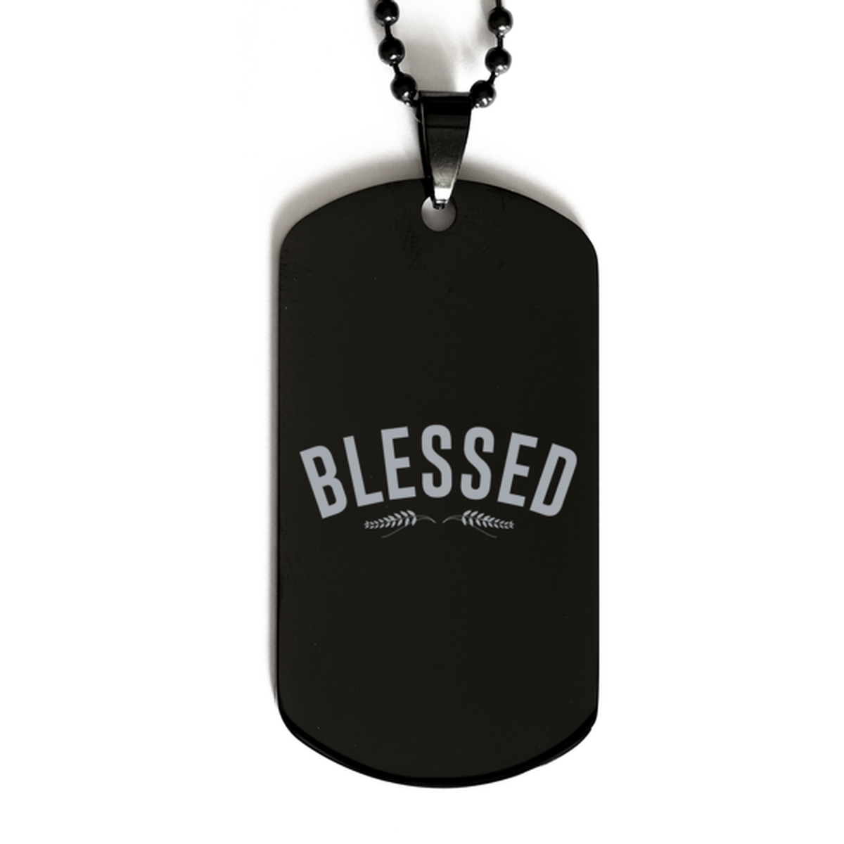 Blessed 2,  Black Dog Tag Bracelet. Model 60060