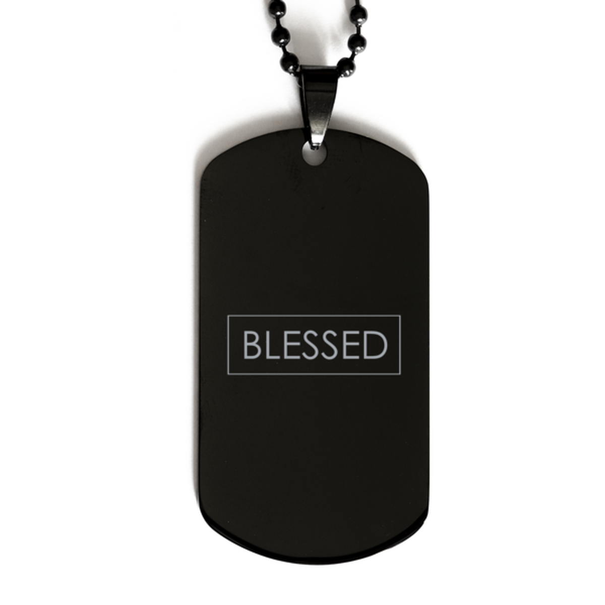 Blessed 3,  Black Dog Tag Bracelet. Model 60060