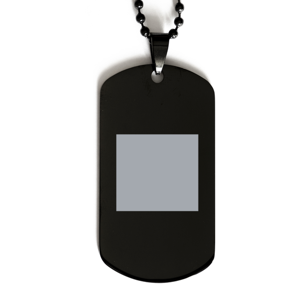 Be the Light,  Black Dog Tag Bracelet. Model 60060