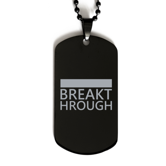 Breakthrough,  Black Dog Tag Bracelet. Model 60060