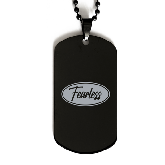 Fearless,  Black Dog Tag Bracelet. Model 60060