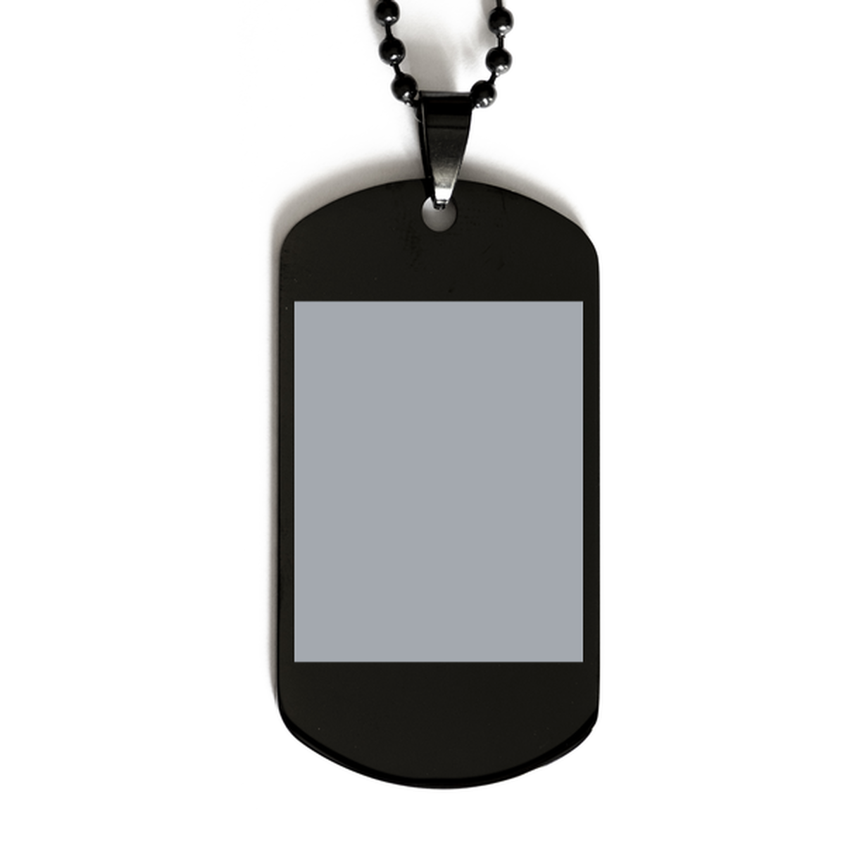 Pray and Obey,  Black Dog Tag Bracelet. Model 60060
