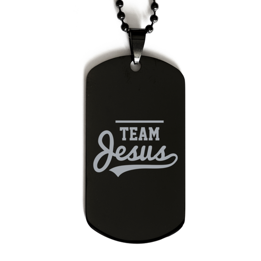 Team Jesus 2,  Black Dog Tag Bracelet. Model 60060
