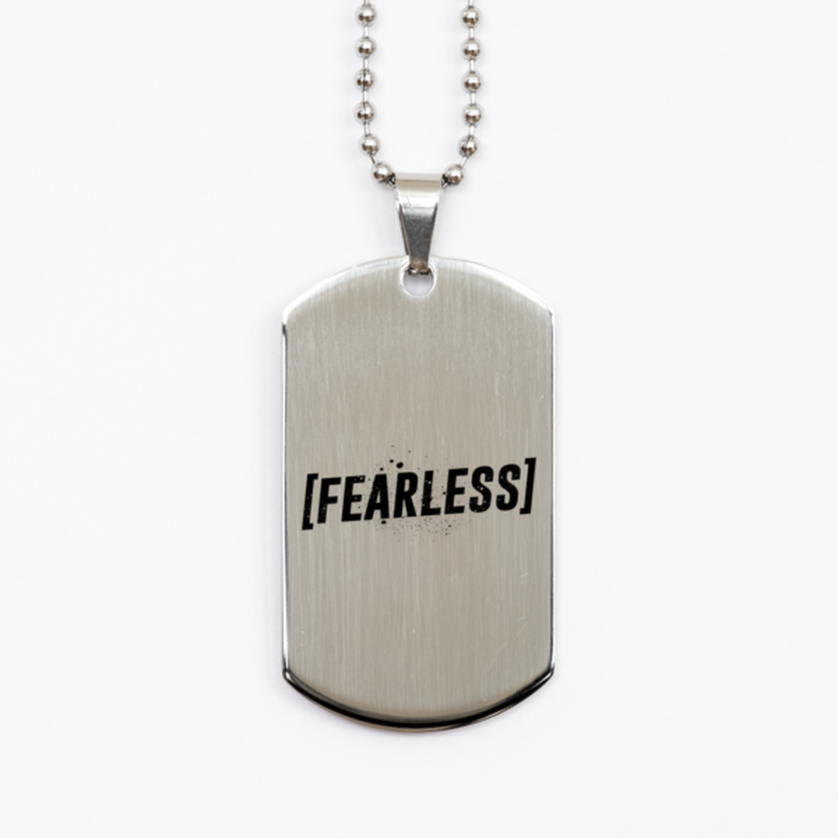 Fearless,  Silver Dog Tag Bracelet. Model 60061