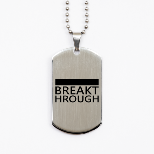 Breakthrough,  Silver Dog Tag Bracelet. Model 60061