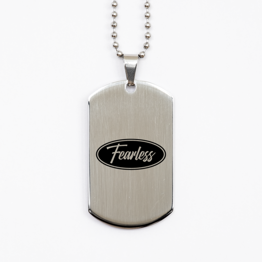 Fearless,  Silver Dog Tag Bracelet. Model 60061