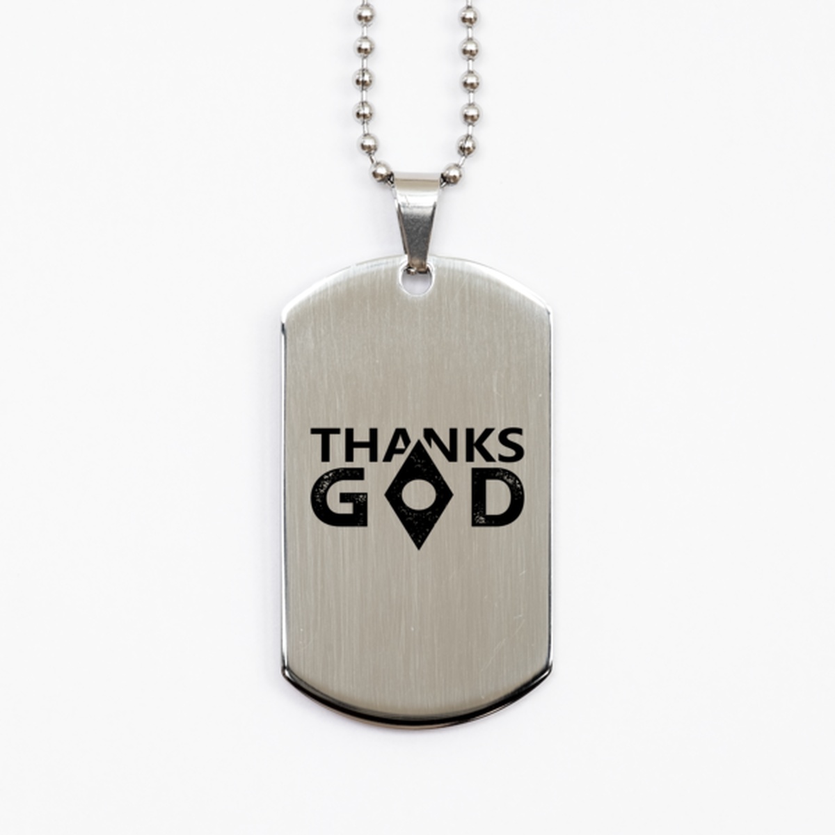 Thanks God,  Silver Dog Tag Bracelet. Model 60061