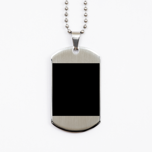 Pray and Obey,  Silver Dog Tag Bracelet. Model 60061
