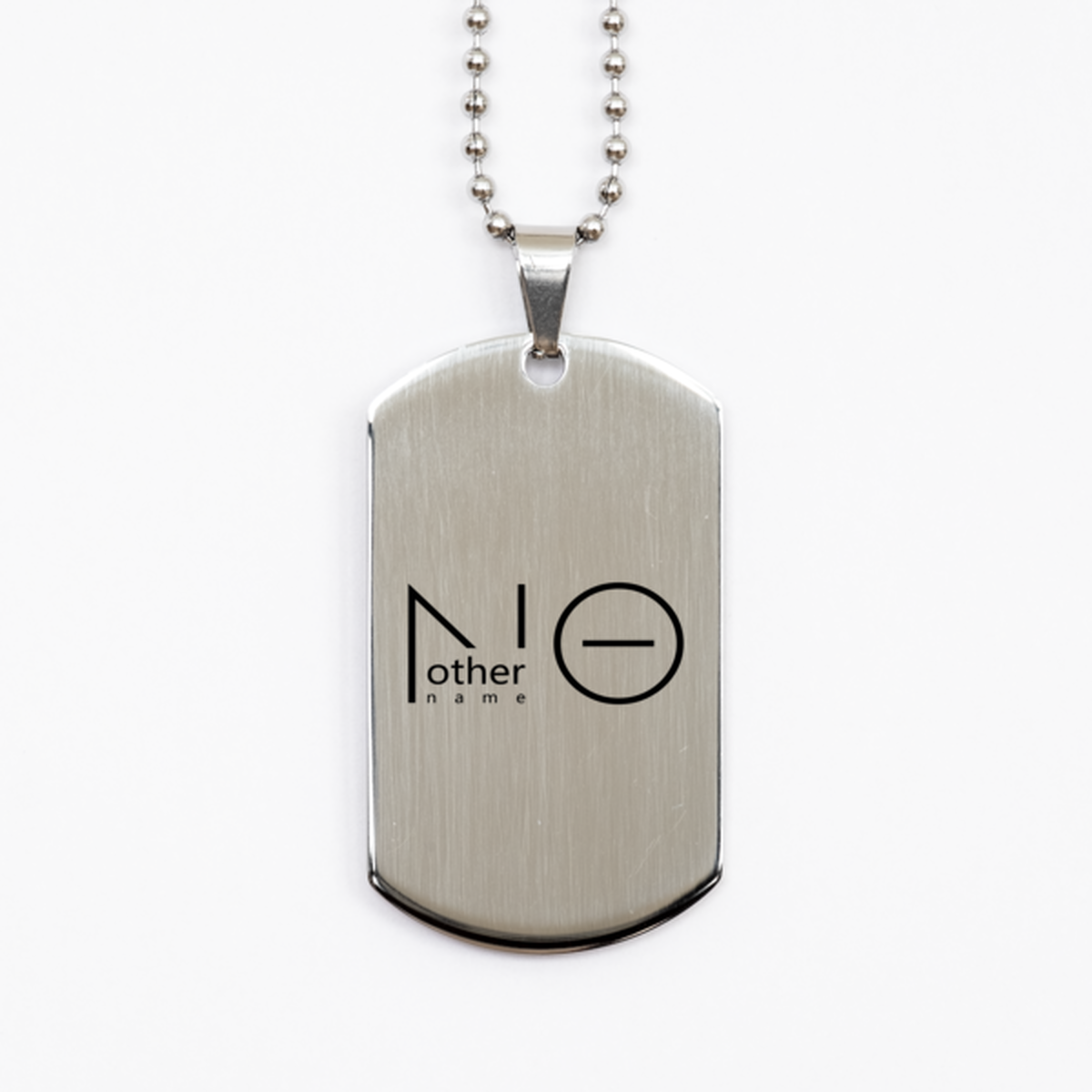 No Other Name,  Silver Dog Tag Bracelet. Model 60061