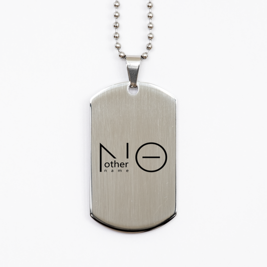No Other Name,  Silver Dog Tag Bracelet. Model 60061