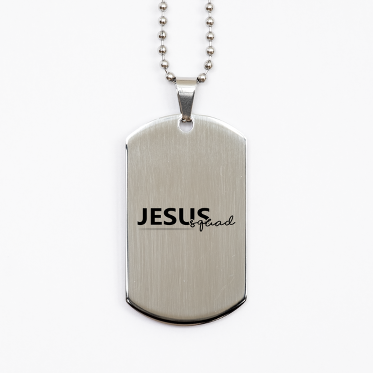 Jesus Squad,  Silver Dog Tag Bracelet. Model 60061