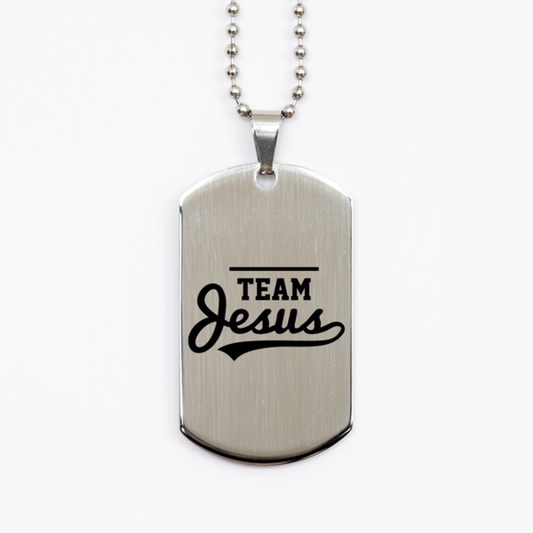 Team Jesus 2,  Silver Dog Tag Bracelet. Model 60061