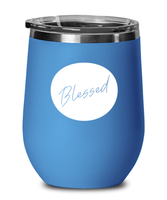 Blessed, blue drinkware metal glass. Model 60062