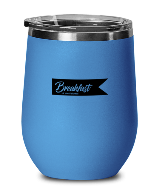 Breakfast of the Fateful, blue drinkware metal glass. Model 60062