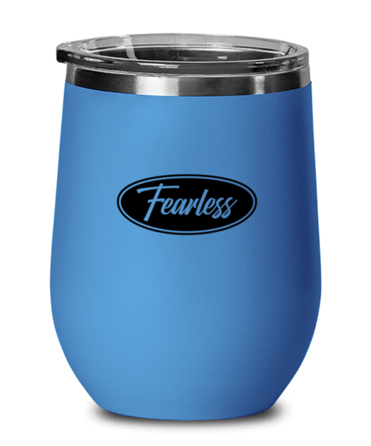 Fearless, blue drinkware metal glass. Model 60062