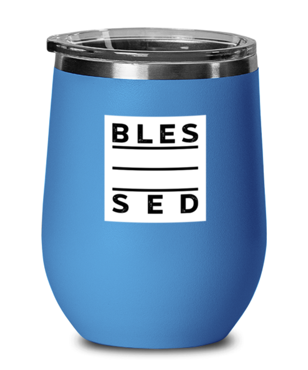 Blessed 4, blue drinkware metal glass. Model 60062