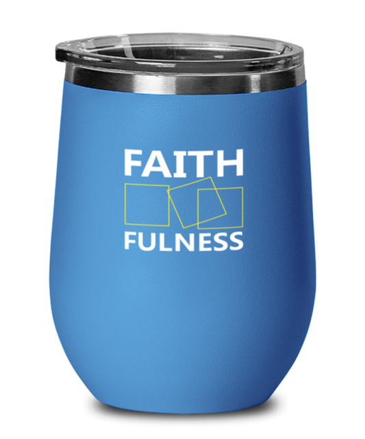 Faithfulness, blue drinkware metal glass. Model 60062
