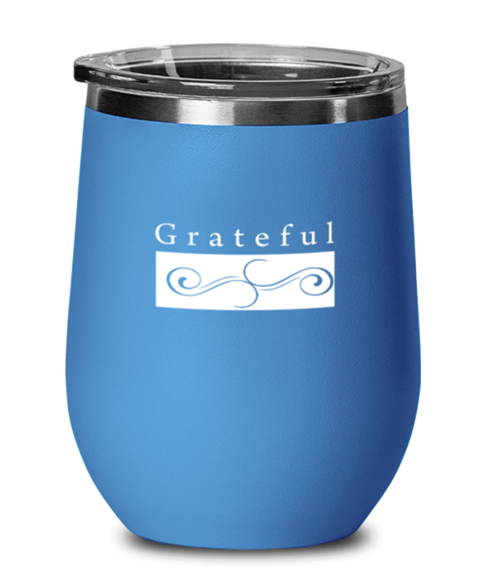 Grateful, blue drinkware metal glass. Model 60062