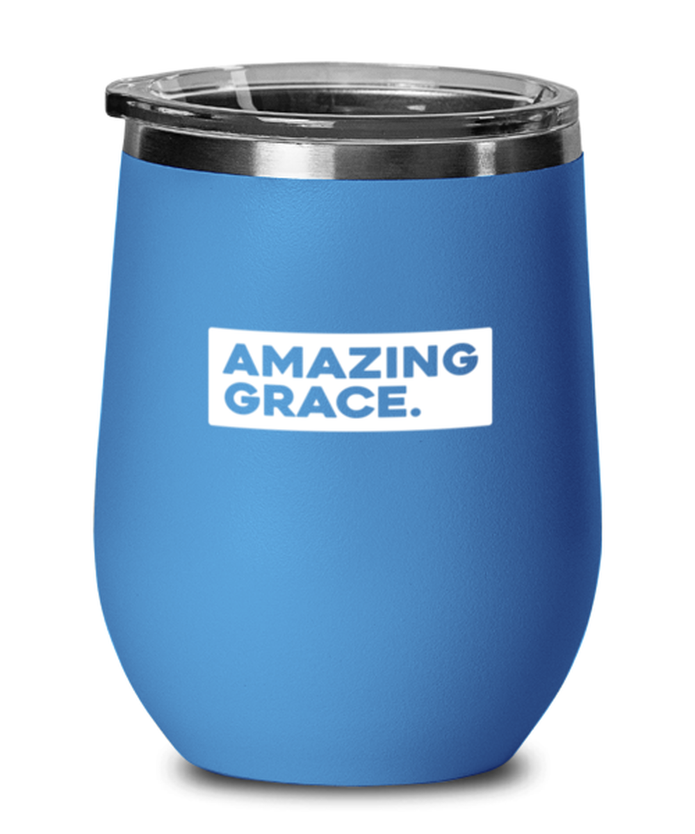 Amazing Grace 2, blue drinkware metal glass. Model 60062