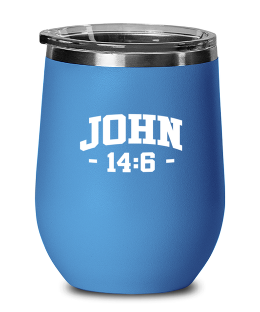 John 14:6 - 2, blue drinkware metal glass. Model 60062