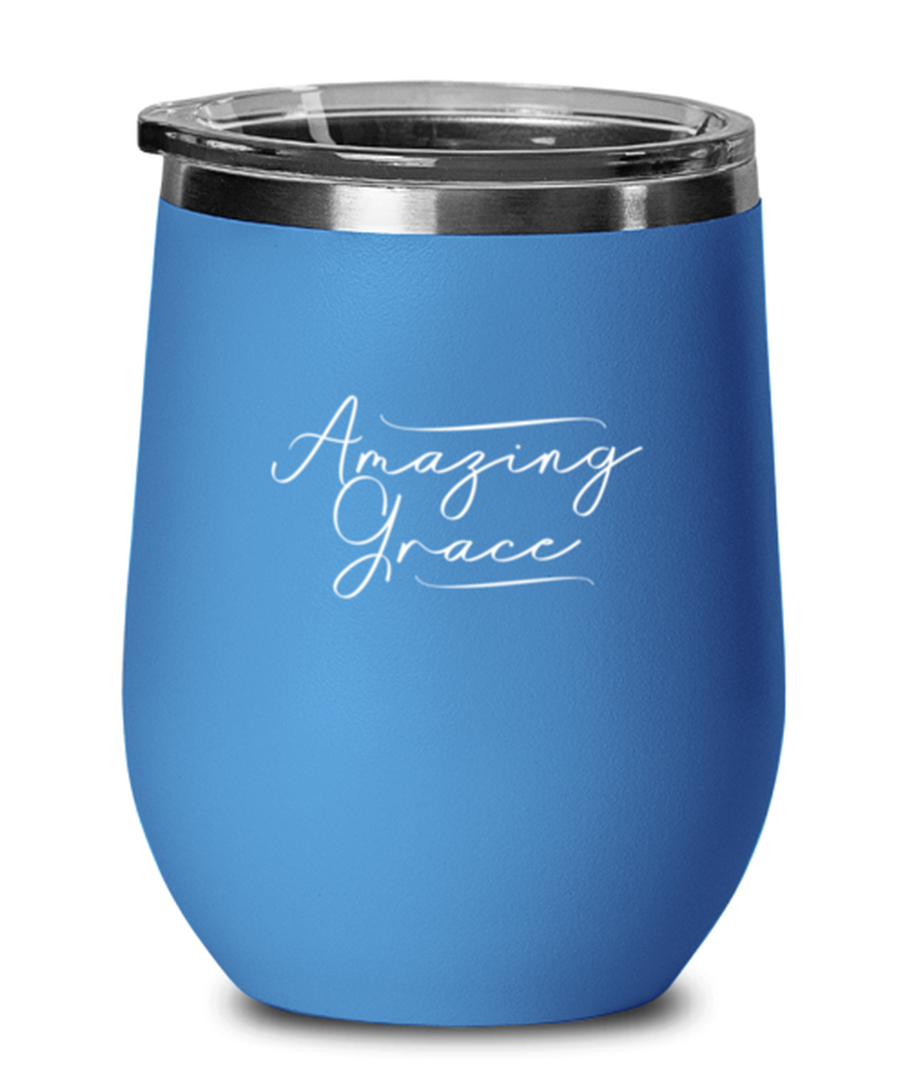 Amazing Grace 3, blue drinkware metal glass. Model 60062